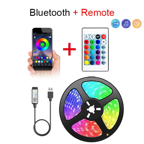 Bluetooth USB LED Strip Light Self-adhesive