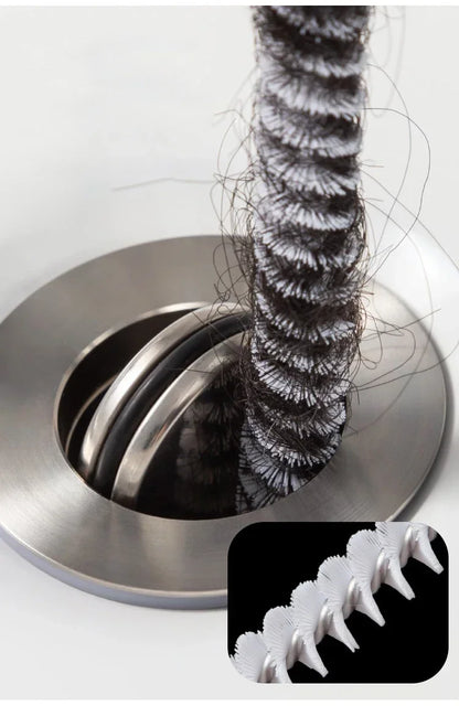 Pipe Unclogging Brush Shower Tub Drain Hair Catcher